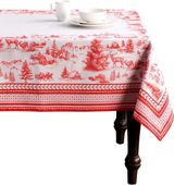 Obrus Bawełniany 160x220 cm do Dekoracji Stołu na Imprezy i Święta