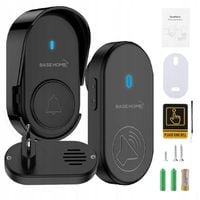 DZWONEK BEZPRZEWODOWY DO DRZWI Z GNIAZDKA 230V WODOODPORNY DASZEK 250M IP44