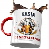 Kubek Czerwony Dla Kasi Katarzyny Żony Na Prezent Z Nadrukiem Ze Zdjęciem