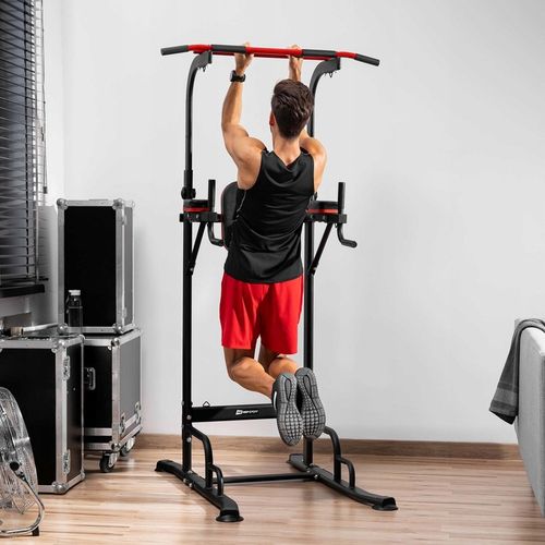 Poręcze do ćwiczeń mięśni brzucha z drążkiem i ekspanderami Hop Sport mocne na Arena.pl