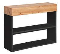 Szafka Na Buty Otwarta z Szufladą 100 cm Dąb Wotan + Czarny IZZI AM