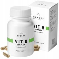 Witamina B Complex Suplement Diety B1, B2, B3, B5, B6, B7, B12 60 Kapsułek