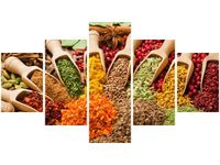 75CM 120 OBRAZ 5 ELEM FESTIWAL PRZYPRAW ŚCIENNY DRUK