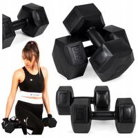 HANTLE hantelki CIĘŻARKI 2x5KG ZESTAW do ćwiczeń fitness BITUMICZNE