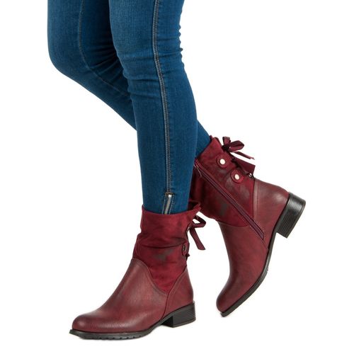 Modne Bordowe Botki r.36 na Arena.pl