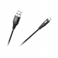 KABEL USB - USB MICRO 1M CZARNY - SS43792-USB