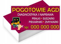 Wizytówki firmowe reklamowe 100szt POGOTOWIE AGD projekt w cenie