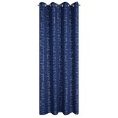 Zasłona gotowa na przelotkach EVI 140x250 granatowa srebrny