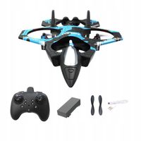SAMOLOT ZDALNIE STEROWANY MODEL DRON RC MYŚLIWIEC PILOT LED PREZENT