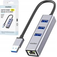 ADAPTER HUB KARTA SIECIOWA ETHERNET LAN USB 1000 Mbps RJ45 GIGABIT SZYBKA