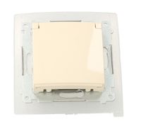 Simon54 gniazdo hermetyczne z uziemieniem oraz klapką pełna DGZ1BZ.01/41 beżowe