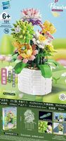 Zuanma Zestaw klocków: urocze sukulenty i kwiaty w doniczce, 1059 elementów