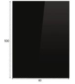 Czarna Szyba hartowana podstawa pod kominek 100x80 5mm