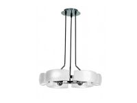 Wisząca lampa nowoczesna Fiona do jadalni biała chrom