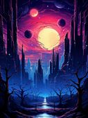 Plakat 30x40cm Gwieździste Miasto