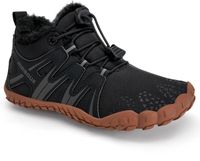Dziecięce Buty Zimowe Barefoot Ocieplane Antypoślizgowe Czarno-Szare 32