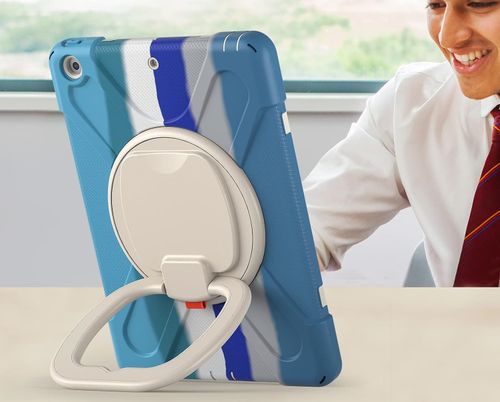 Etui do iPad 9/8/7 10.2" z Podstawką i Paskiem na Ramię Niebieskie na Arena.pl