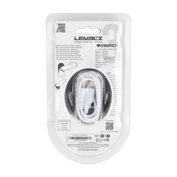 Vibrating Liquid Silicone Cock And Ball Ring - Black zdjęcie 3