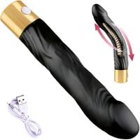 Czarny Wibrator Damski Realistyczny Penis 10 Trybów