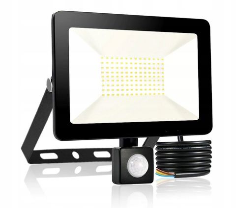 MOCNA LAMPA LED Z CZUJNIKIEM RUCHU I ZMIERZCHU 50W ZEWNĘTRZNA NAD na Arena.pl