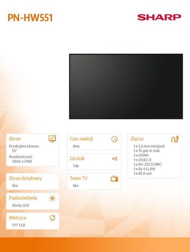 Monitor 55 PN-HW551 na Arena.pl