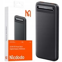 MCDODO POWERBANK 10000MAH Z WYŚWIETLACZEM 3X USB USB-C 22,5W + KABEL USB-C
