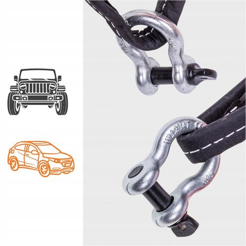 Linka Holownicza z Szeklami - Atest 7,5T Lina Holownicza Pas Holowniczy 5M na Arena.pl