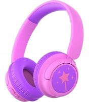Słuchawki nauszne bezprzewodowe Bluetooth iClever BTH22 fioletowe dziecięce