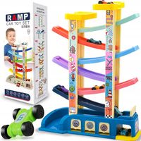 TOR SAMOCHODOWY RAMPA DLA DZIECI + AUTKA ZABAWKA PREZENT NA DZIEŃ DZIECKA