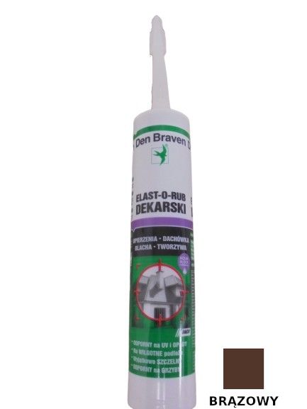 USZCZELNIACZ DEKARSKI ELAST-O-RUB BRĄZOWY 300ML zdjęcie 1
