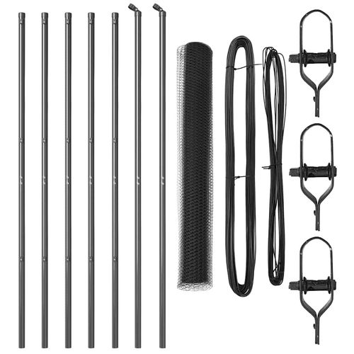 Ogrodzenie z słupkami Szary 1.2 x 10 m Stal pokryta PCV na Arena.pl