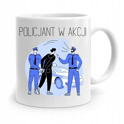 Kubek Prezent Dla Policjanta Policjantki W Akcji Z Nadrukiem Ze Zdjęciem na Arena.pl