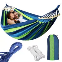 Hamak dwuosobowy ogrodowy brazylijski XXL duży 200kg 270x160 pokrowiec