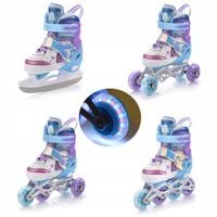 Rolki 4w1 regulowane LED Łyżwy Wrotki Rolko-Wrotki Meteor rozmiar M
