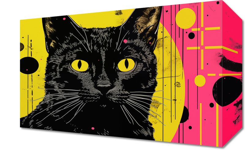 Obraz 30x20cm Neonowy Kocur zdjęcie 1