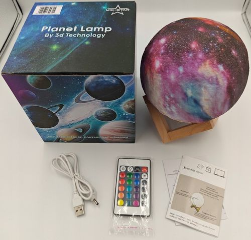 KSIĘŻYCOWA LAMPKA NOCNA LED - DO SYPIALNI NA BIURKO PLANETA KSIĘŻYC PREZENT na Arena.pl