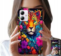 ETUI DO MOTOROLA MOTO G14 - KWIECISTE WZORY TYGRYS TYGRYSEK + FOLIA
