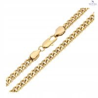 Łańcuszek Pozłacany Pancerka Diamentowana 50 cm 5 mm
