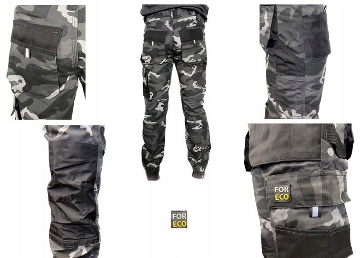 Spodnie męskie MORO bojówki robocze Monterskie do pasa FORECO MOB r. 54 zdjęcie 1