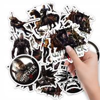 NAKLEJKI ETYKIETY NA ZESZYT NALEPKA Z POSTACIAMI GRA WIEDŹMIN WZORY 10SZT