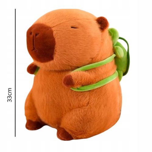 Maskotka Kapibara pluszak żółwik zabawka z plecakiem miękka pluszowa na Arena.pl