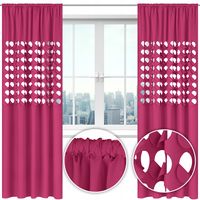 Zasłona nowoczesna GLAMUR dziury 145x250 różowa