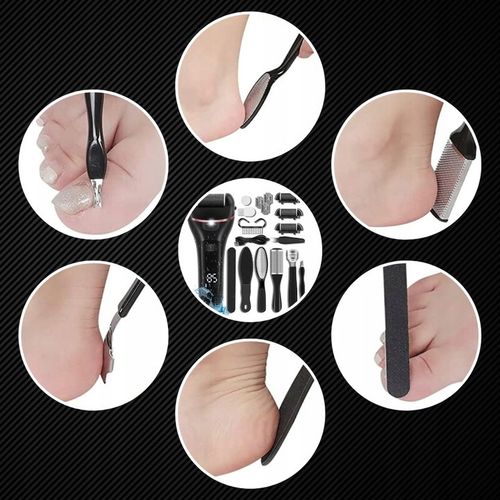 PILNIK DO STÓP MEGA ZESTAW DO PIĘT PILNICZEK ELEKTRYCZNY LED + NASADKI 15w1 na Arena.pl