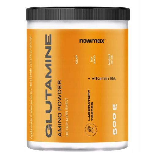 nowmax L-GLUTAMINE L GLUTAMINA 500g PROSZEK REGENERACJA BUDOWA MIĘŚNI na Arena.pl