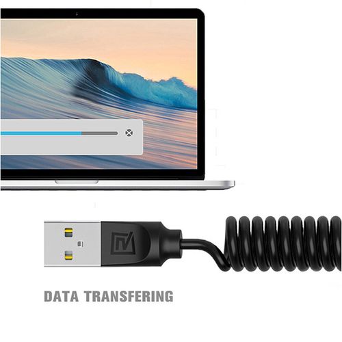 Kabel sprężynowy Remax USB Typ-C  Czarny na Arena.pl
