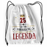 Plecak Urodziny 25 25Te Sportowy Szkolny Worek Z Nadrukiem Ze Zdjęciem