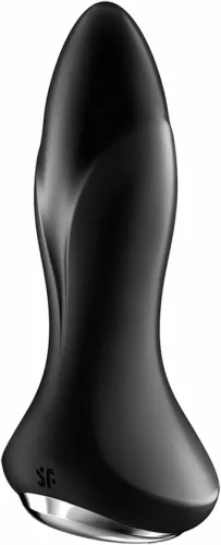 satisfyer rotator plug 2+ silikonowy wtyk wibrujący bluetooth czarny na Arena.pl