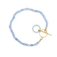 Bransoletka Na Rękę Stal Chirurgiczna Pozłacana 14K Złotem Bst1439