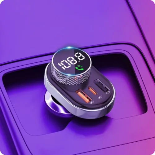 TRANSMITER ŁADOWARKA BLUETOOTH FM QC 4.0 PD USB-C na Arena.pl