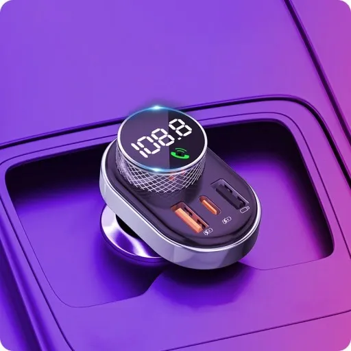 TRANSMITER ŁADOWARKA BLUETOOTH FM QC 4.0 PD USB-C zdjęcie 4